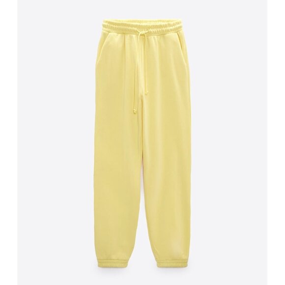 NWT Zara “light yellow” yellow trackpants, M - Picture 5 of 9